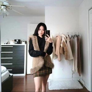 RUDSAK Real Fur throw on jacket/cardigan
